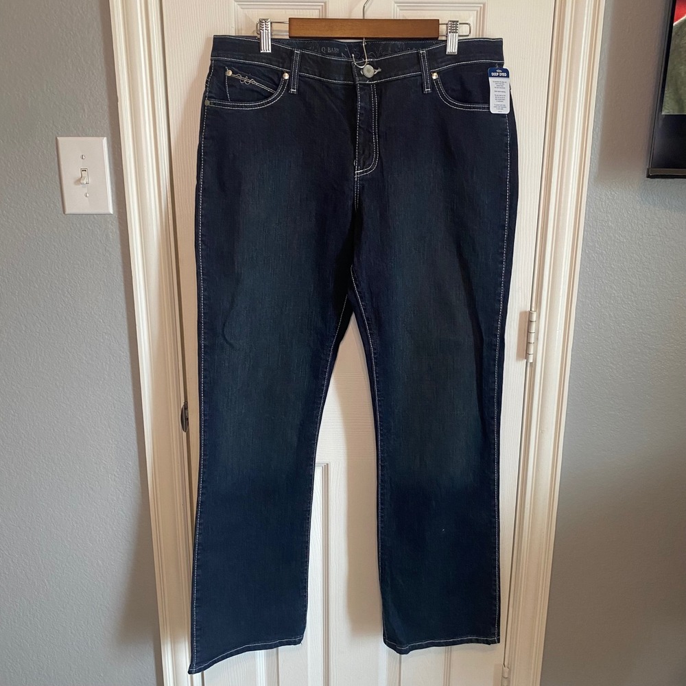 Wrangler Q-Baby Ultimate Riding Jeans Womens 14 Dark Wash Bootcut Stretch‎